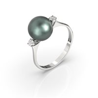 Anello Ray Milano Donna in Oro bianco Perla 1.00 Ct 5325/1M - 5325/1M